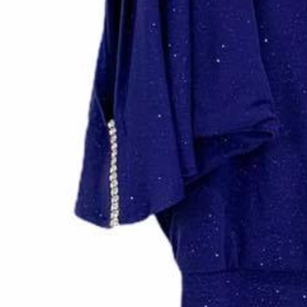 Betsy & Adam Sz 4 Dress Royal Blue Scoop Neck - Picture 3 of 7